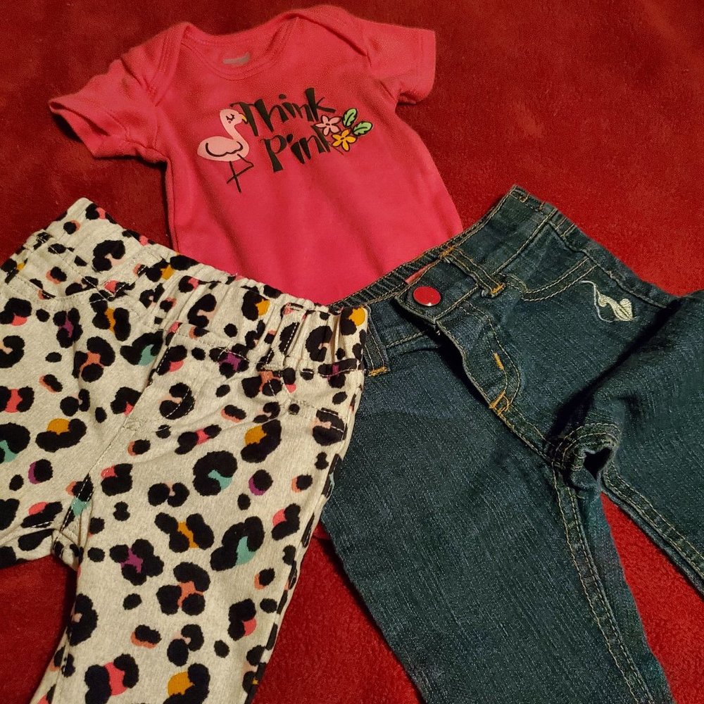 Baby Phat Jeans, Garanimals Jeans, and Onsie